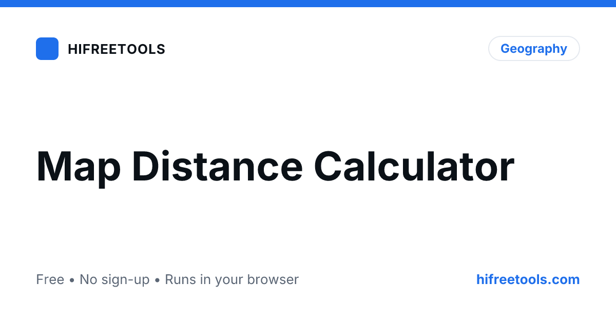 Map. Distance Tool Inch Map Distance Calculator — Click Points on Map